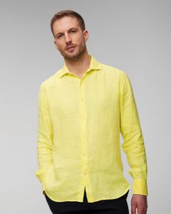 Żółta koszula lniana męska MC2 Saint Barth