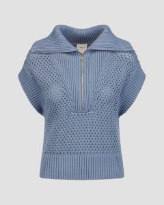 Niebieska bluza damska Varley Mila Half Zip Knit