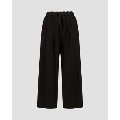 Women's black linen trousers Deha