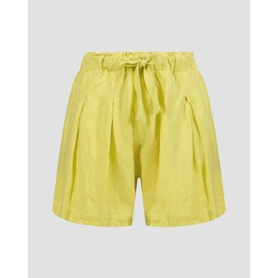 Women’s yellow linen shorts Deha