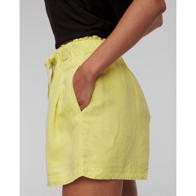 Pantaloni scurți din in galben pentru femei Deha