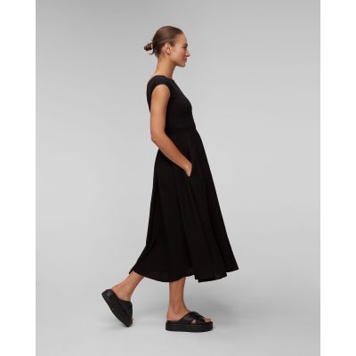 Women’s black summer dress with linen Deha