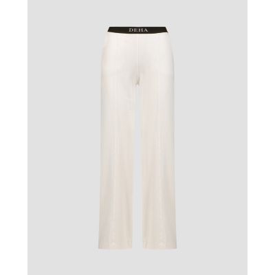 Women’s white trousers with wide legs Deha