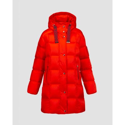 Women’s red long down jacket BOGNER Fanja-D1