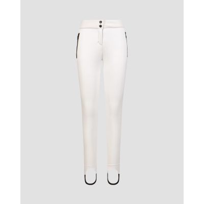 Białe spodnie ze strzemionami damskie Sportalm