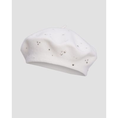 Women's white woolen beret William Sharp