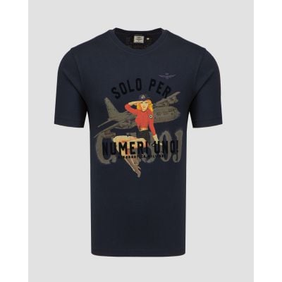 Aeronautica Militare Herren-T-Shirt Marineblau