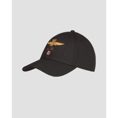 Czarna czapka z daszkiem męska Aeronautica Militare