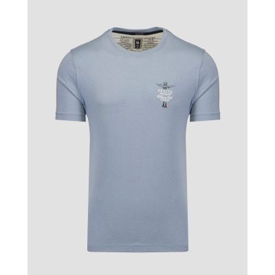 Niebieski T-shirt męski Aeronautica Militare