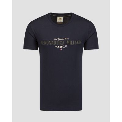 T-shirt blu scuro da uomo Aeronautica Militare