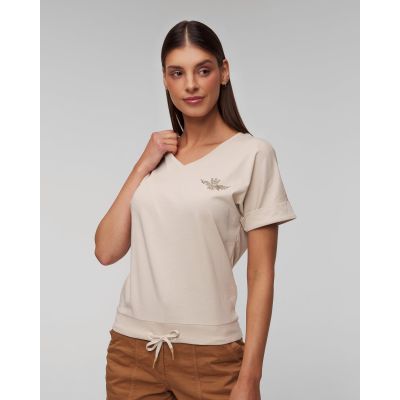 T-shirt beige da donna Aeronautica Militare