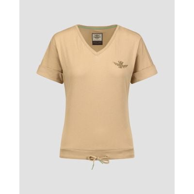 T-shirt marrone da donna Aeronautica Militare