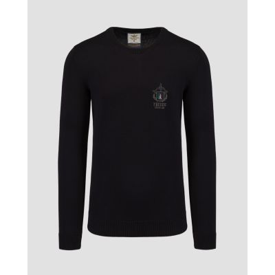 Maglione nero da uomo Aeronautica Militare