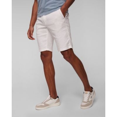Shorts bianchi di lino da uomo Alberto Jump-K-Linen Twill