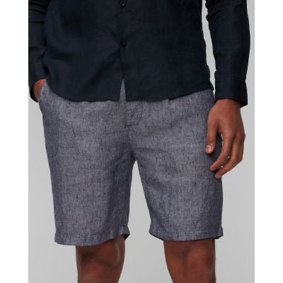 Shorts grigi di lino da uomo Alberto Jack-K-Luxury Linen