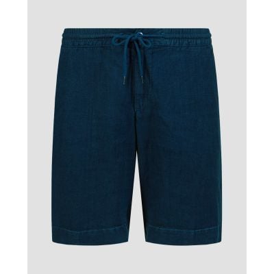 Shorts blu di lino da uomo Alberto House