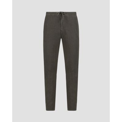 Pantaloni grigi di lino da uomo Alberto House-Pure Linen