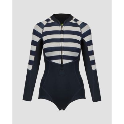 Combinaison de plongée bleu marine et blanc pour femmes Helly Hansen Waterwear Longsleeve Wetsuit