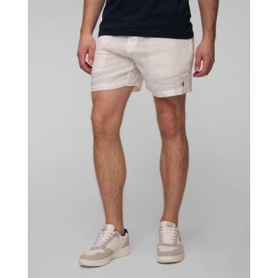 Shorts bianchi in lino da uomo Polo Ralph Lauren