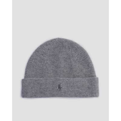 Bonnet en cachemire gris pour hommes Polo Ralph Lauren