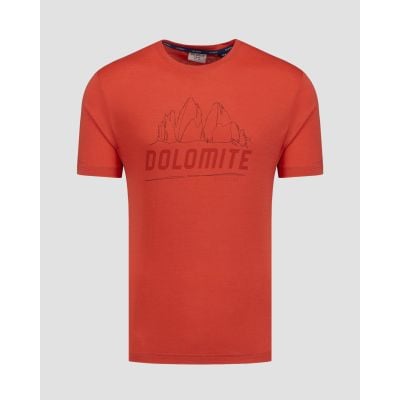 Pánske oranžové tričko Dolomite Cristallo Merino SS