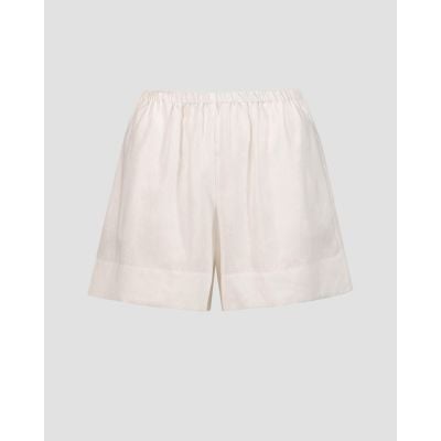 Shorts bianchi di lino da donna Kori