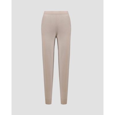 Pantaloni beige in cashmere da donna Allude