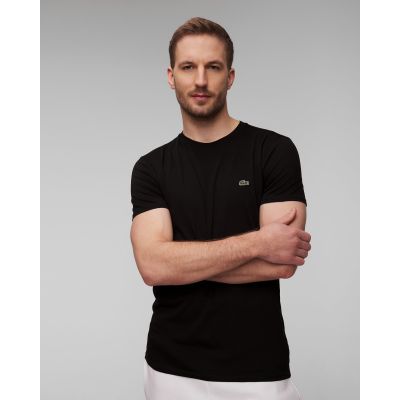T-shirt noir pour hommes Lacoste TH6709