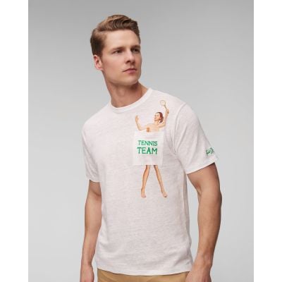 Men's white linen T-shirt MC2 Saint Barth