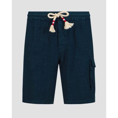 Men's navy blue linen shorts MC2 Saint Barth
