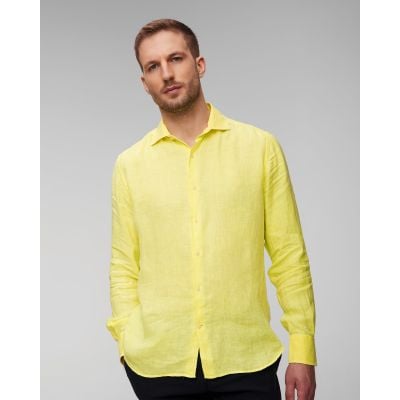 Žlutá lněná pánská košile MC2 Saint Barth