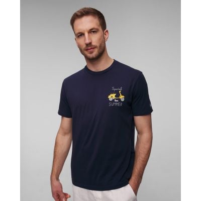 T-shirt bleu marine pour hommes MC2 Saint Barth