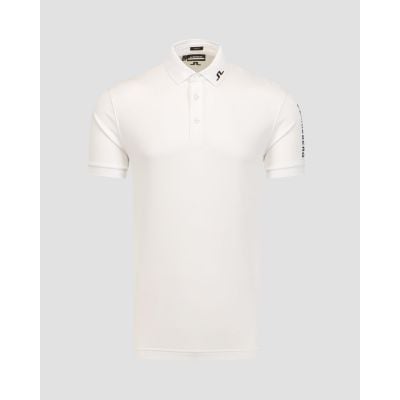 Tricou polo alb pentru bărbați J.Lindeberg Tour Tech