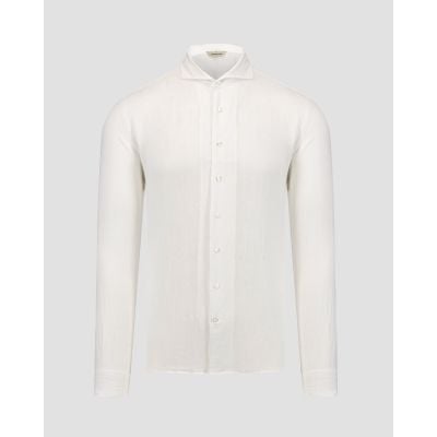 Biela ľanová košeľa Gran Sasso Vintage