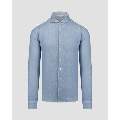 Camicia azzurra di lino Gran Sasso Vintage
