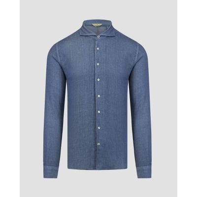 Modrá lněná košile Gran Sasso Vintage