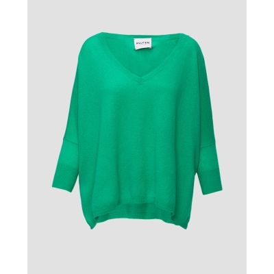 Zielony sweter kaszmirowy damski Kujten Minie