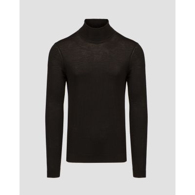 Men's black woolen sweater with a turtleneck Hugo Boss Musso