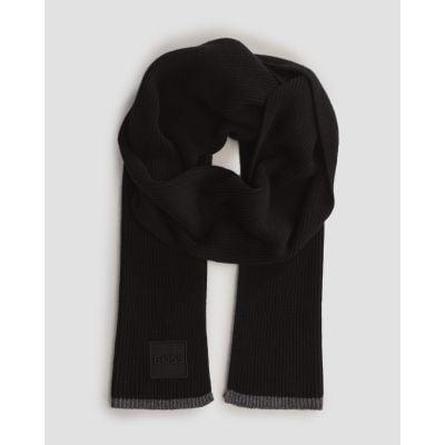 Men's black cashmere scarf Hugo Boss Myiconic