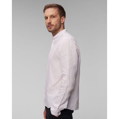 Lněná bílá pánská košile Hugo Boss S LIAM