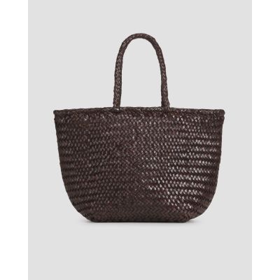 Woven leather bag Dragon Diffusion Grace Basket Small black