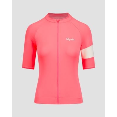Růžový dámský cyklistický dres Rapha Core