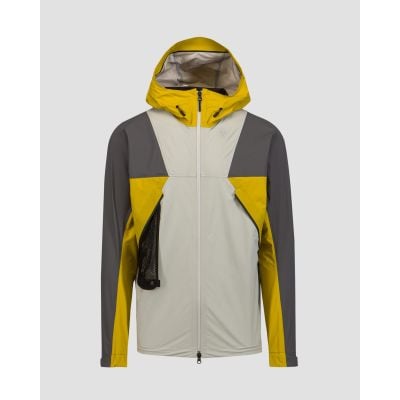 Pánska sivo-žltá horolezecká bunda Goldwin PERTEX SHIELD AIR Mountaineering Jacket