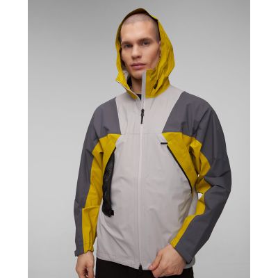 Men's grey and yellow Goldwin PERTEX SHIELD AIR Mountaineering Jacket