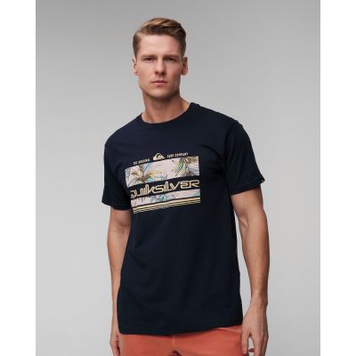 T-shirt bleu marine pour hommes Quiksilver Tropical Rainbow SS