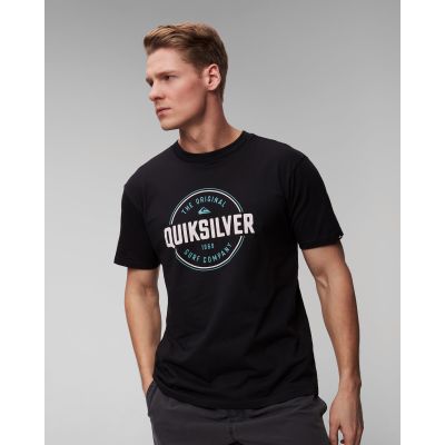T-shirt noir pour hommes Quiksilver Circle Up SS