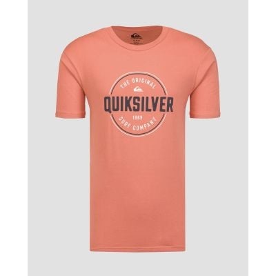 Pomarańczowy T-shirt męski Quiksilver Circle Up SS