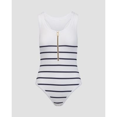 White striped swimsuit by Heidi Klein Core