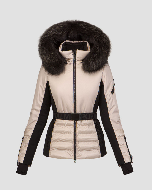 Ladies ski jacket with fur hood 2025
