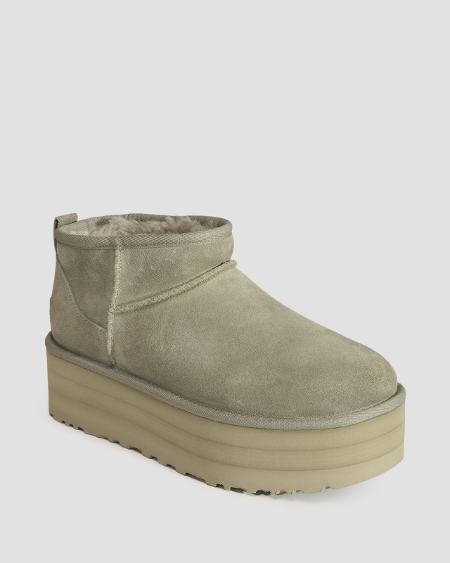 Sheepskin shoes on platform GG Classic Ultra Mini Platform S portofino